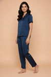 Zivame Satin Pyjama Set - Gibraltar Sea — thumbnail 1